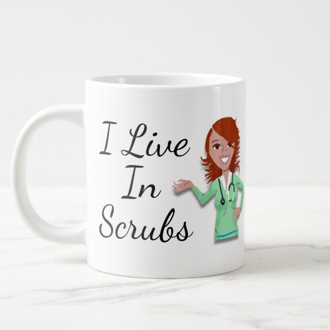 De Café Grande Caneca Eu Vivo em Scrubs (Esquerda)
