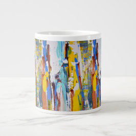 De Café Grande Caneca Expressionista Abstrata
