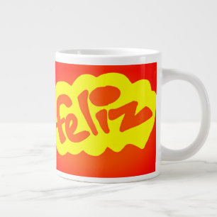De Café Grande caneca Feliz