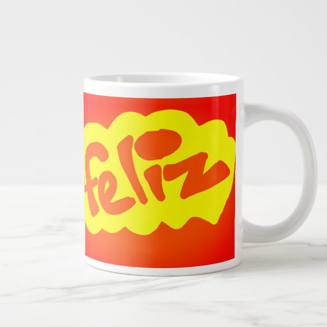 De Café Grande caneca Feliz (Direita)