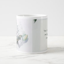 Caneca Floral Delicada com citação bonita