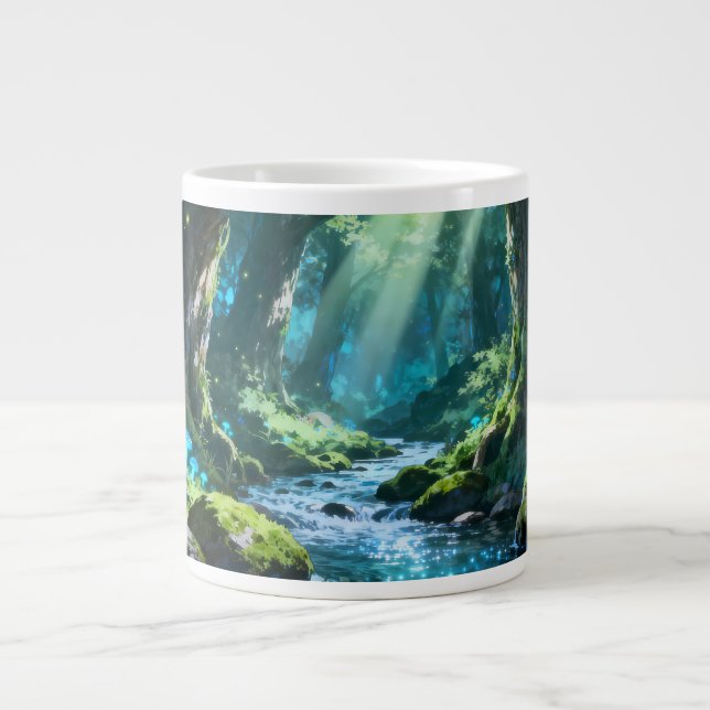 De Café Grande Caneca Floresta Encantada (Frente)