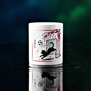 De Café Grande Caneca Gato Futebol Divertido Presente Perfeito pa