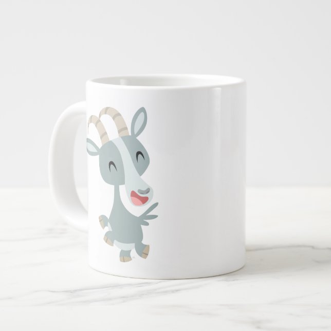 De Café Grande Caneca Gigante Bode Saltitante Cartoon Fofo (Frente Esquerda)