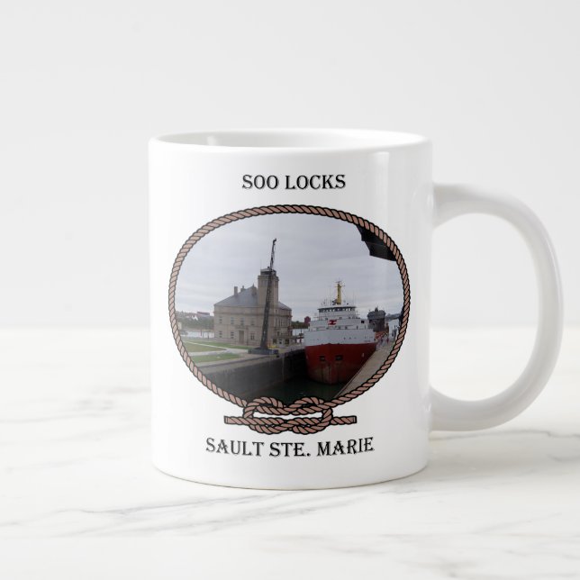 De Café Grande caneca gigante da corda do Soo Locks (Direita)