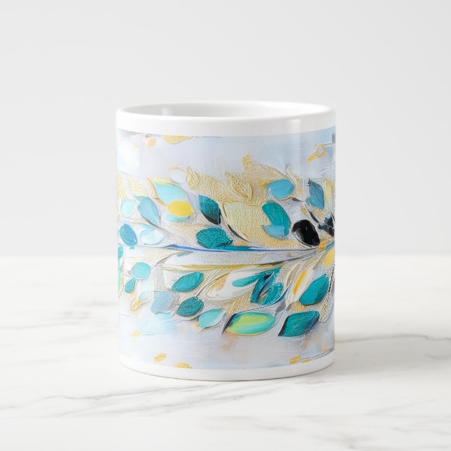 De Café Grande Caneca Gigante DigAI Sea Foam Bloom (Frente)