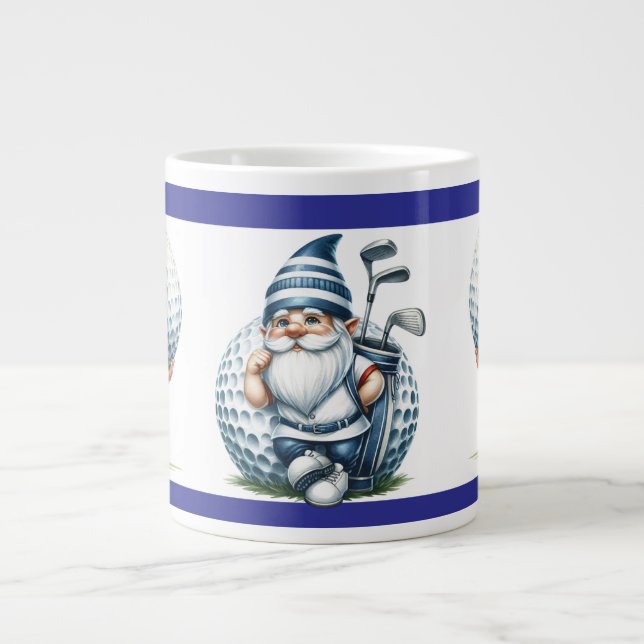 De Café Grande Caneca Gigante Golfing Gnomes (Frente)