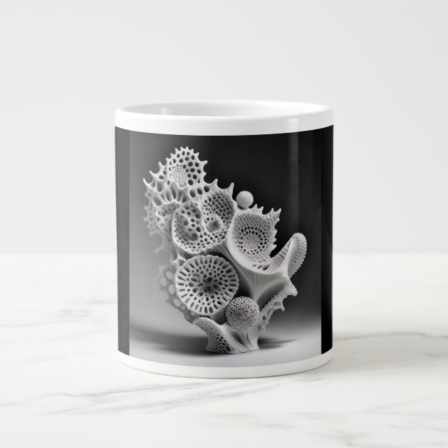 De Café Grande Caneca Jumbo, 20oz (Coral Shell-8) (Frente)