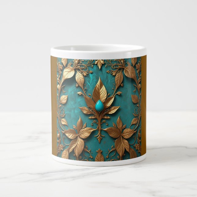 De Café Grande Caneca Jumbo, 20oz (Elegância-5) (Frente)