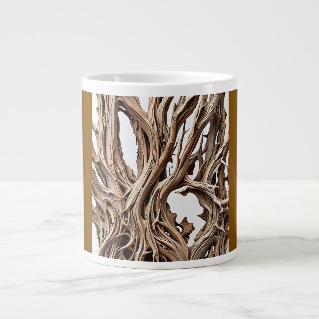 De Café Grande Caneca Jumbo, 20oz (Madeira Flutuante-3) (Frente)