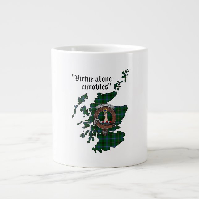 De Café Grande Caneca Jumbo com Emblema do Clã Henderson (Frente)