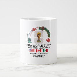 De Café Grande Caneca Jumbo Copa do Mundo FIFA 2026 Elegante