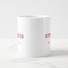De Café Grande Caneca Jumbo Patriótica EUA 250º Liberdade 1776 20