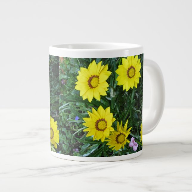 De Café Grande Caneca Jumbo Yellow Daisy (Frente Esquerda)