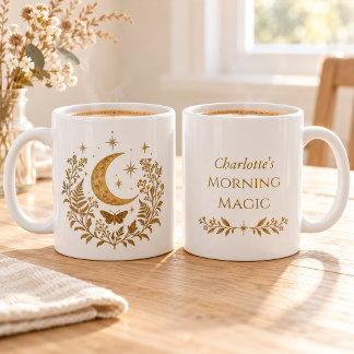 De Café Grande Caneca Mágica Personalizada da Mariposa Lunar Botâ
