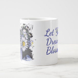 De Café Grande Caneca Margaridas flores Deixe seu sonho florescer