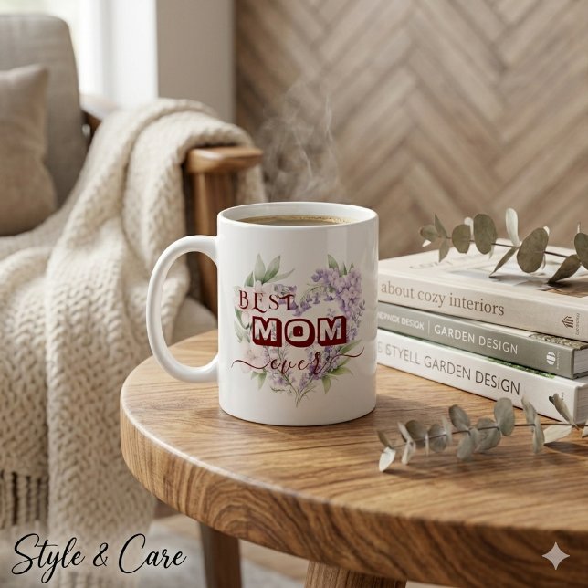 De Café Grande Caneca Melhor Mãe do Mundo – Presente Feliz Dia da (Best Mom Ever Mug – Happy Mother's Day Gift)