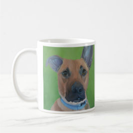De Café Grande caneca misturada do retrato do cão da raça