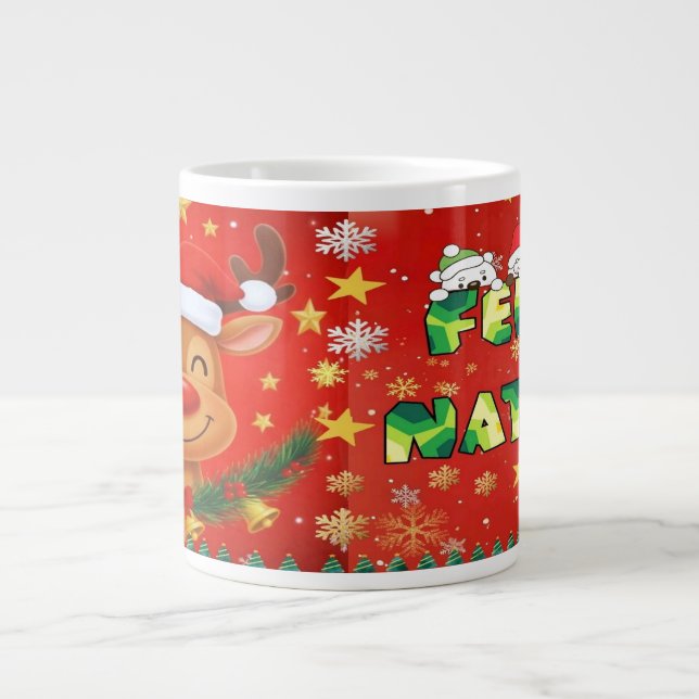 De Café Grande Caneca Natalina Clássica (Frente)