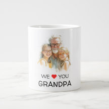 Caneca Nós Amamos Você Vô | Foto Personalizada