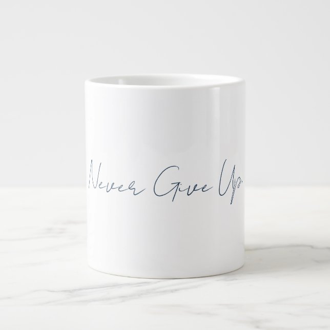 De Café Grande Caneca Nunca Desista (Frente)