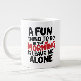 De Café Grande Caneca Padrão - Deixe-me em Paz