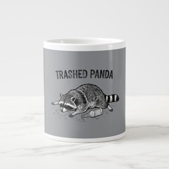 De Café Grande Caneca - Panda Destruído (Frente)