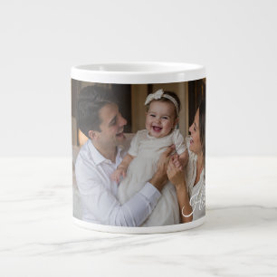 De Café Grande Caneca Personalizada com Foto da Família e Nome -