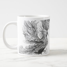 De Café Grande Caneca Personalizada da Fênix Mitológica