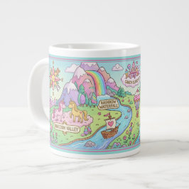 De Café Grande Caneca Personalizada Mapa Mágico do Mundo Crianças