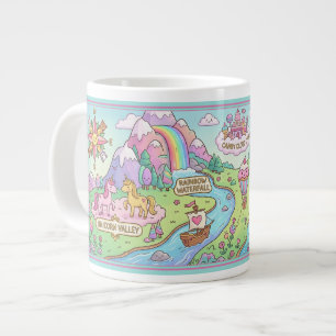 De Café Grande Caneca Personalizada Mapa Mágico do Mundo Crianças