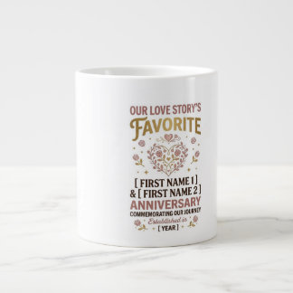 De Café Grande Caneca Personalizada para Casal – Nomes e Aniversá