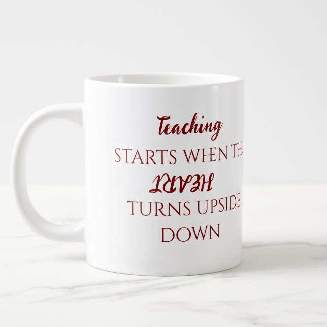 De Café Grande Caneca Personalizada para Professores  (Esquerda)