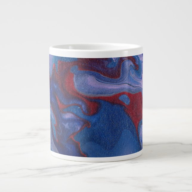 De Café Grande Caneca Roxa Abstrata Vibrante Vape (Frente)