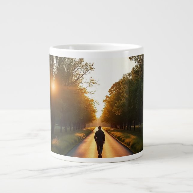 De Café Grande Caneca Silhueta Minimalista (Frente)