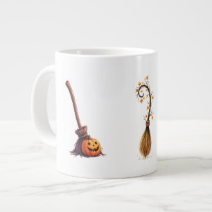 De Café Grande Caneca Speciality Halloween "Vassouras"