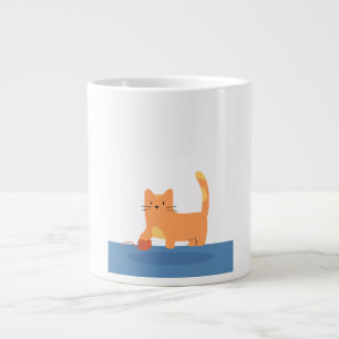De Café Grande Caneca temática gato brinca