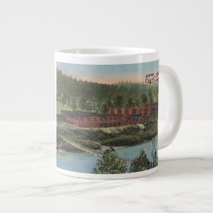 De Café Grande Carr China postcard em uma caneca gigante