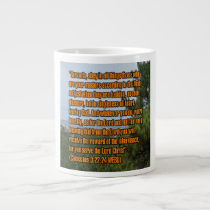 De Café Grande Colossians 3:22-24 WEBU Caneca