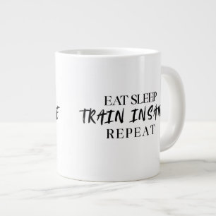 De Café Grande Coma Durma TREINE INSANO Repita   Caneca Especial 