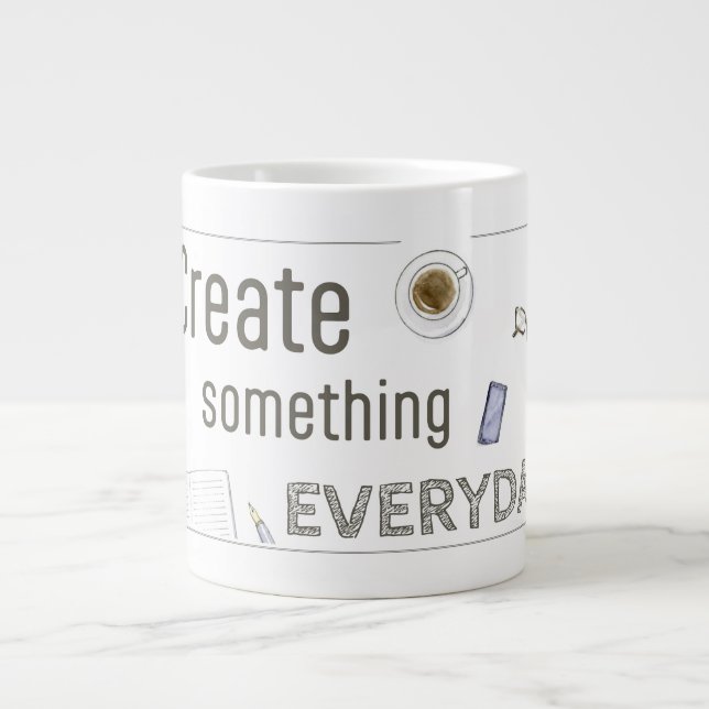 De Café Grande Crie algo na caneca do dia a dia (Frente)