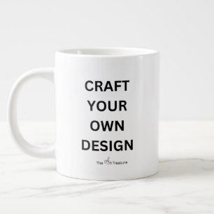 De Café Grande Crie Seu Próprio Caneca Jumbo 20oz - Desenhe Você 