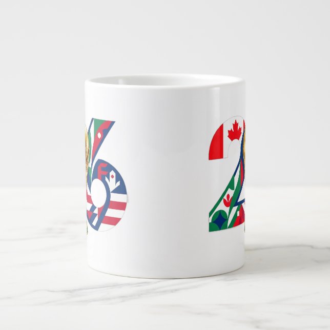 De Café Grande Design da Caneca da Copa do Mundo FIFA 2026 – EUA  (Frente)