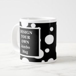 De Café Grande Design da sua caneca jumbo - Pontos pretos e branc