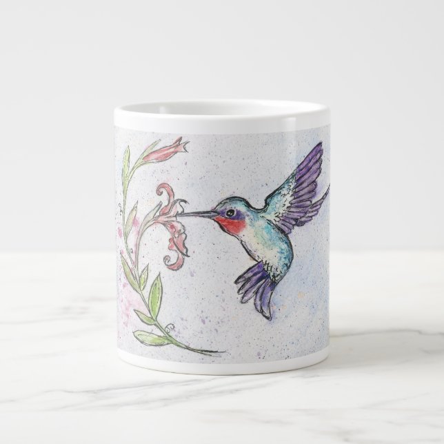 De Café Grande Design Winsome Hummingbird em uma caneca (Frente)