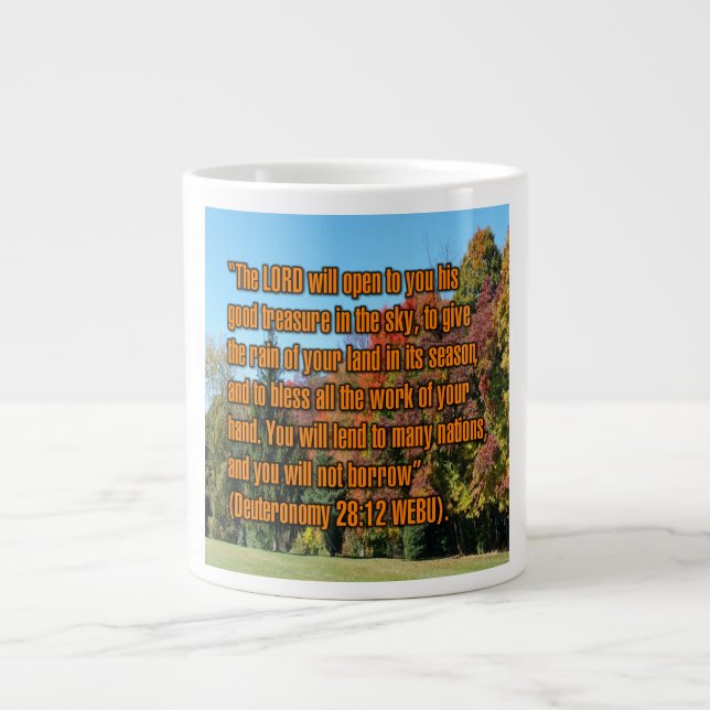 De Café Grande Deuteronomio 28:12 WEBU Caneca (Frente)