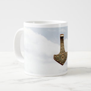 De Café Grande Dourado Thor Hammer - caneca jumbo