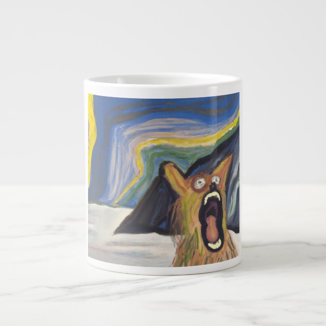 De Café Grande Edvard Munch Gritando Caneca (Frente)