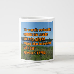 De Café Grande Ephesians 2:10 WEBU Caneca