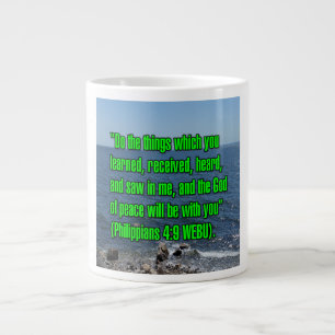 De Café Grande Filipenses 4:9 WEBU Caneca